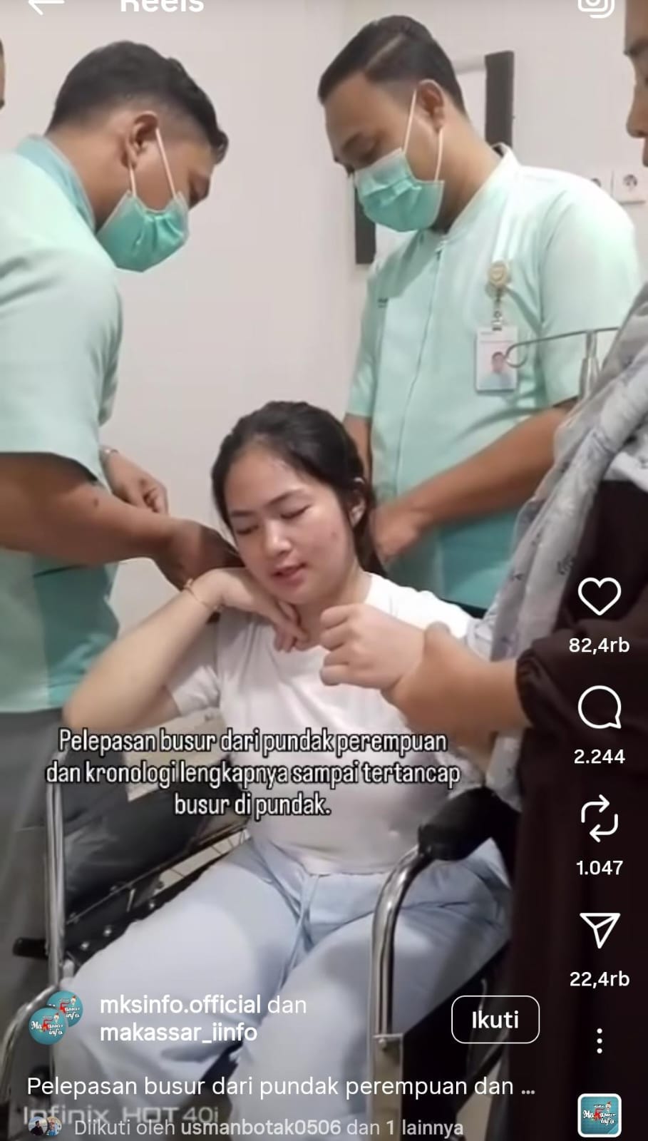 Korban ditangani tim medis
